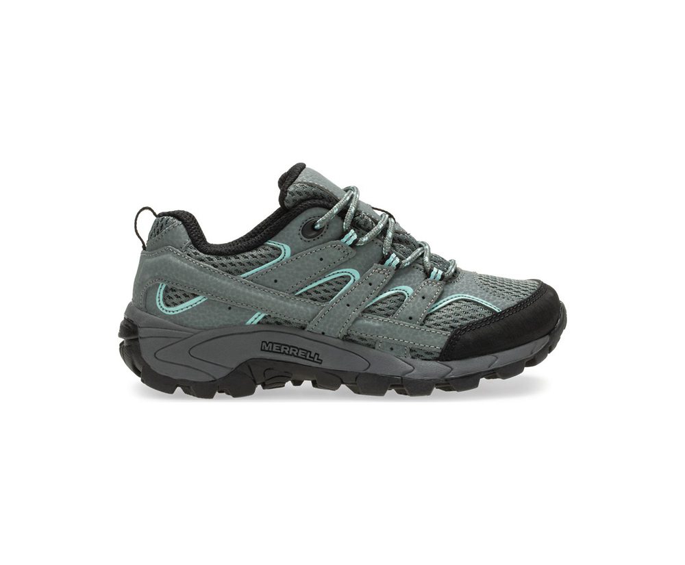 Buty Trekkingowe Merrell Dziecięce Szare - Moab 2 Niskie Lace - 098526-IYU